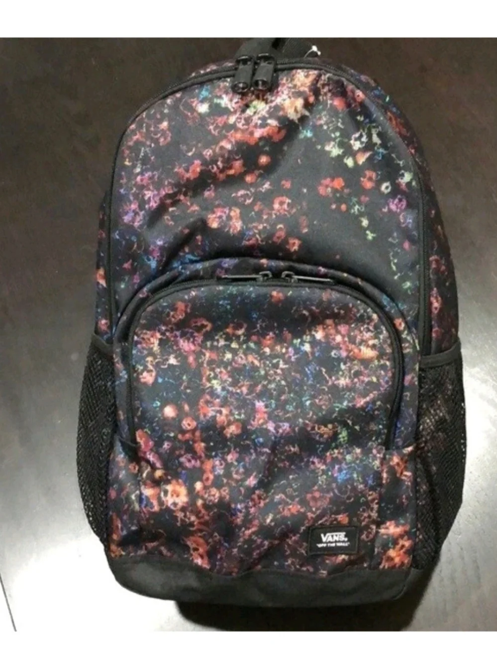 Vans Black & Pink Marble Print Backpack
